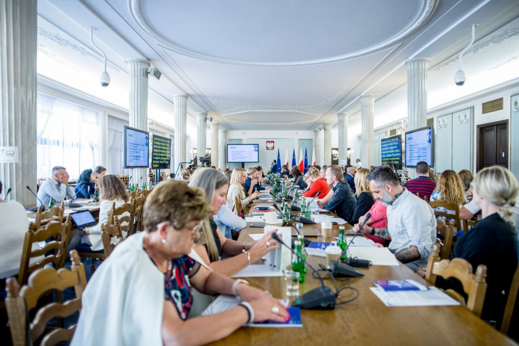 Uczestnicy Konferencji w Sali Komlumnowej Sejmu RP (2019 r.)